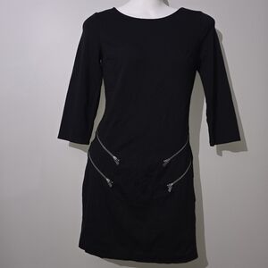 EXPRESS Little Black Dress with 3/4 Sleeves Size XS